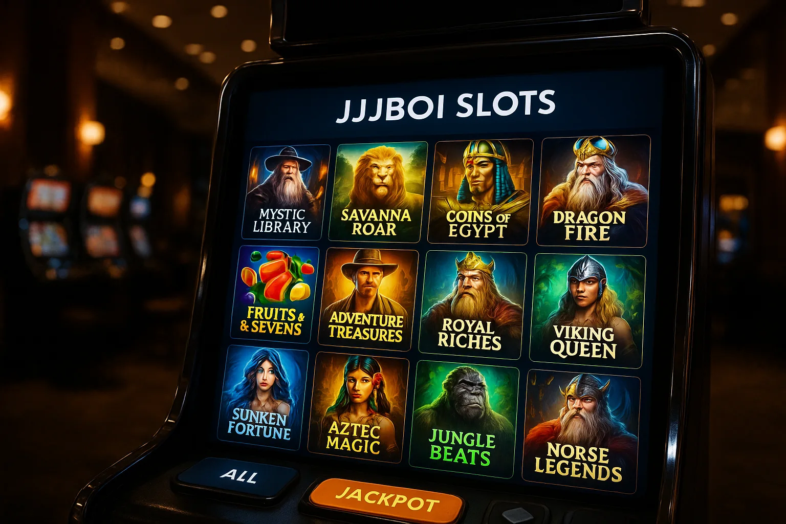 Explore o mundo das slot machines no JJJBOI Casino